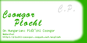 csongor plochl business card